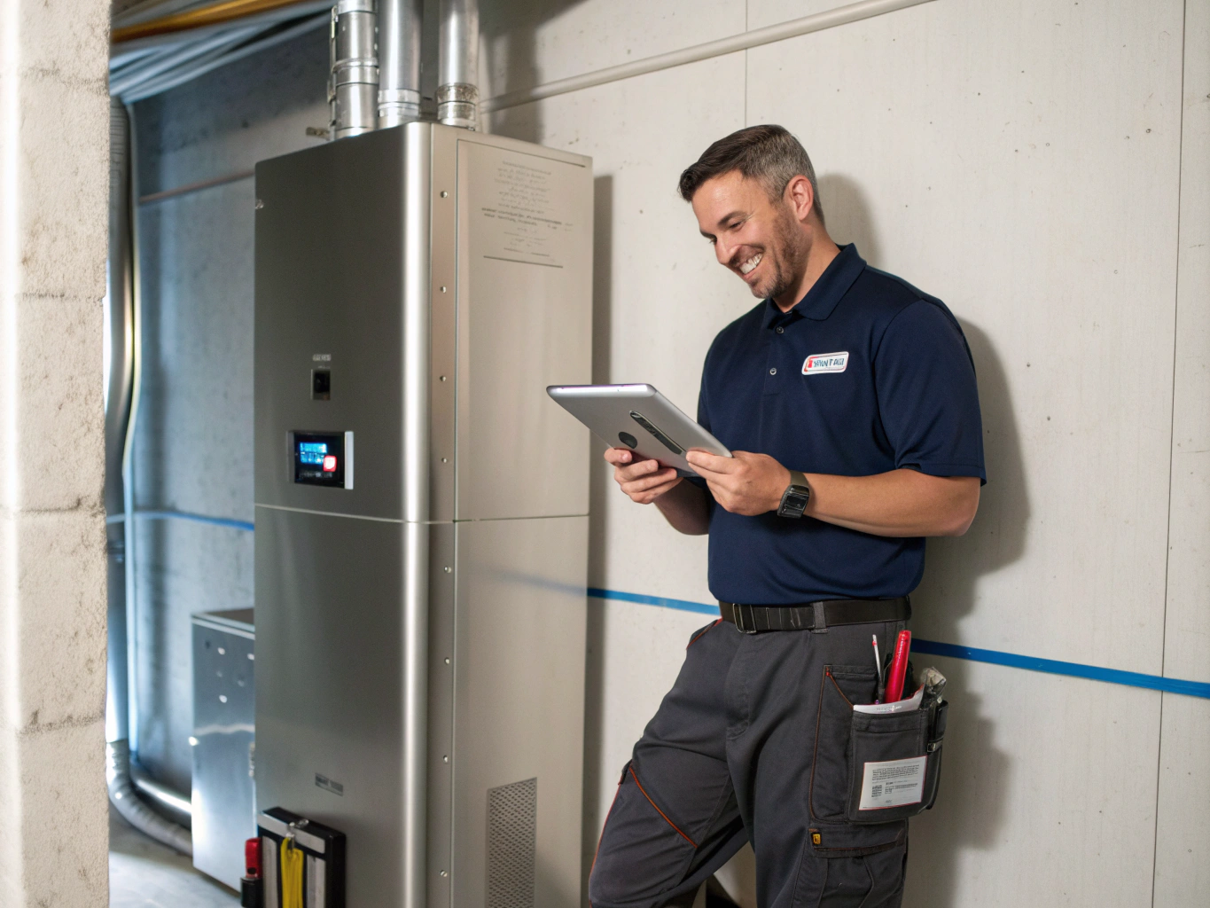 Dream Air Services licensed technician performing a professional HVAC inspection in Miami